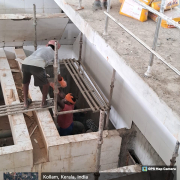 MS pipe T joint concreting in bed no:10