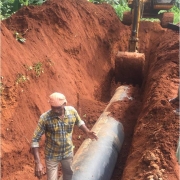 600 mm  Pipe line laying work 