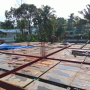 Roof slab form work in chemical house