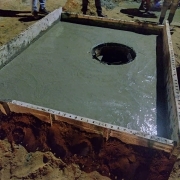 Air valve chamber cover slab concrete near civil station