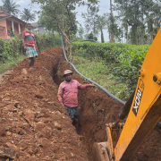 Vythiri-Pipe laying on progress