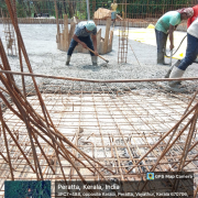 clariflocculator base slab concrete works going on