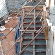 solid block wall construction at WTP Pongil
