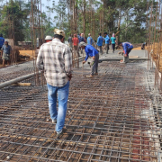 Meppadi-Booster tank sump roof slab concreting