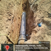 450 mm to 350 mm DI pipe laid at ETS road 