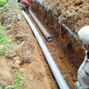 2021.11.09 160 PVC distribution pipe laying