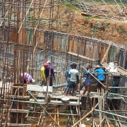 Wash water recovery tank-Concreting of partition wall