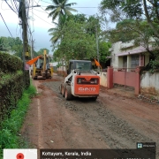 Road restoration work at Balaramapuram Road 20.05.22