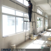 Glass fixing in admin building