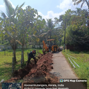 Laying 90mm pipe at chettikulangara ward 14