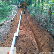 LAYING OF 90MM PVC PIPE