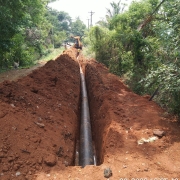  laying of clear water pumping main to OHSR