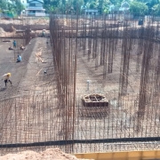 Reinforcement work for raft in filter house and pump house