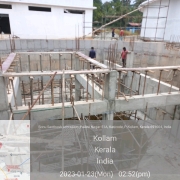 Shuttering work WWRT roof slab