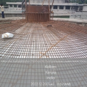 Cascade Aerator: rebar for dome slab in progress