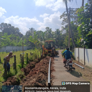 Laying 90mm pipe at chettikulangara ward 14