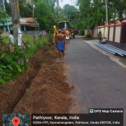 chettikkulagara (ward-16)  Kannamangalam mahadeva temple road  Road side : left side  Pipe : 90 mm pvc No of pipes laid: 40