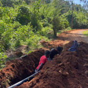 Vythiri Panchayat- Pipe laying on progress