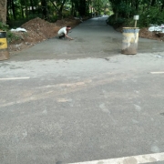 Road concrete work completed at pazhavara NSS Road.