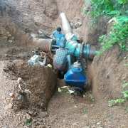 500 mm DI pipe line interconnection work