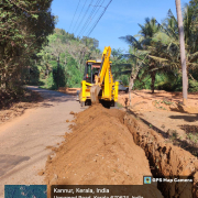 Pipe laying work on progress