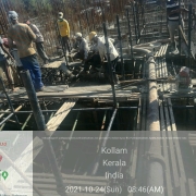 Concreting of side wall above +4.70m lvl in filter house