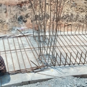 Reinforcement work for raft for pile cap in CFL1