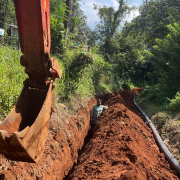 Vythiri-pipe laying on progress