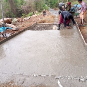 Concrete work of approch road