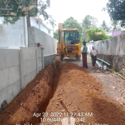 Laying of 90mm 6kg pipe
