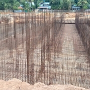 Reinforcement work for raft at filter house and pump house