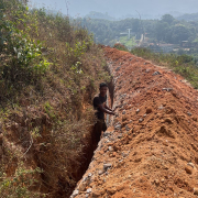 Vythiri-Pipe laying on progress