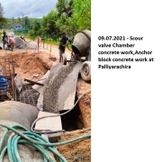 09.07.2021 Anchor block ,Scour valve chamber first lift concrete work at PAlliyarachira