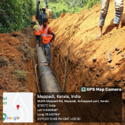 Meppadi -pipe laying on progress