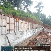 shuttering of retaining wall upto height 3 m (1.50-3.00) 