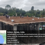 ADMIN BUILDING-Roof slab rebar and shuttering works in progress