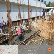 Footing concreting of connecting channels