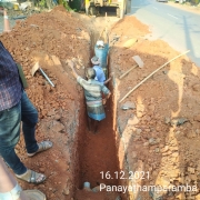 250 mm DI pipe laying work
