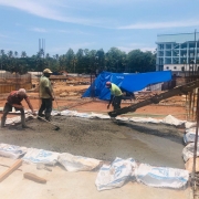 PCC  work for ground floor slab in chemical house