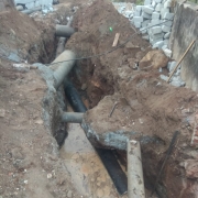 Kozhinjampara Plant 300mm DI pipe laying is in progress