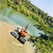 400mm HDPE pipe laying work along Muthambi River
