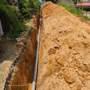 Kaduvakuzhi BSR road - Melebhagam branch road (Node 175-177) 90mm/8kg pipe laying