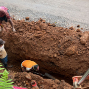 Vythiri-pipe laying on progress