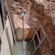 1118mm MS pipe hydrostatic test near Krishna Nagar road, Peroorkada