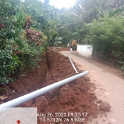 Laying of 110mm pipe