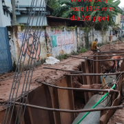 Laying work at 13.09.21 Lekshminada - Thankassery road (914 mm dia MS pipe)