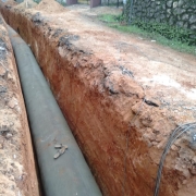 914mm MS pipe laying works
