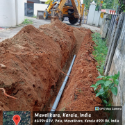 90 mm PVC pipe laying chettikulangara panchayath