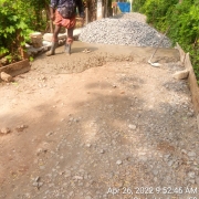 Concrete work for approch road