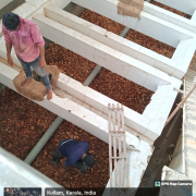 Gravel (6-12mm ) laying on filter bed no.7 